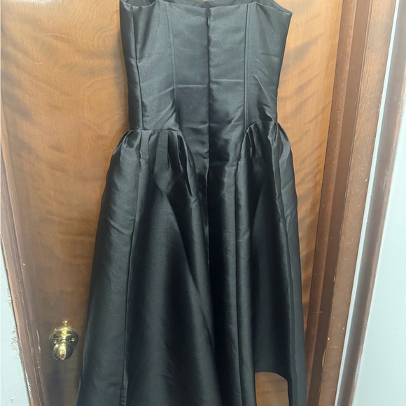 Express Black Satin Midi Dress - Picture 10 of 12